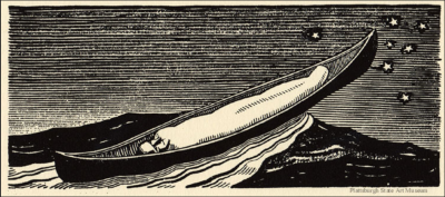 Queequeg In His Coffin - Rockwell Kent