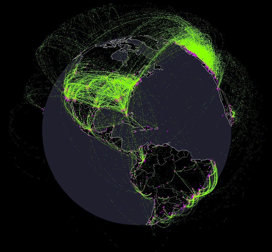 Map Of The Day All The World S Air Traffic Visualized The Sounding Line   Air Traffic 1 