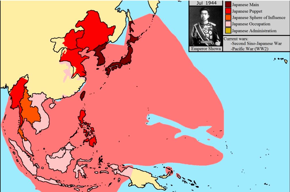 Map of the Day: The Rise and Fall of the Japanese Empire ...