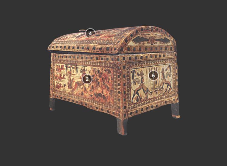 Painted Chest of Pharaoh Tutankhamen in 3D The Sounding Line