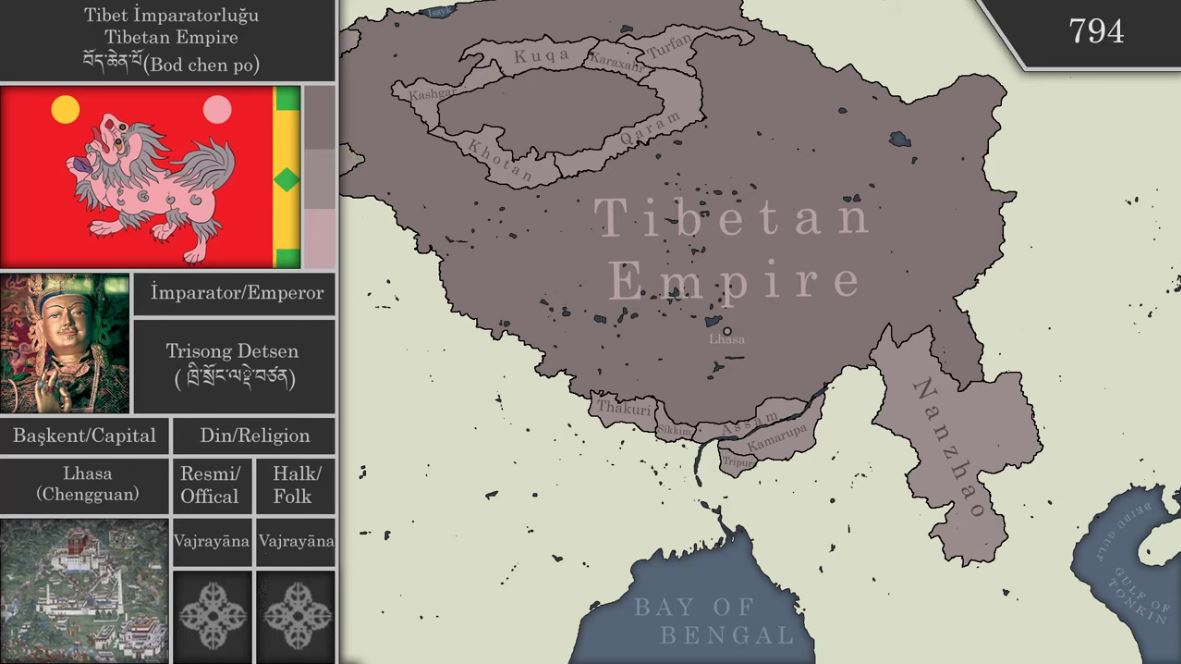 Тибет империя. Tride Tsuktsen Tibetan Empire.