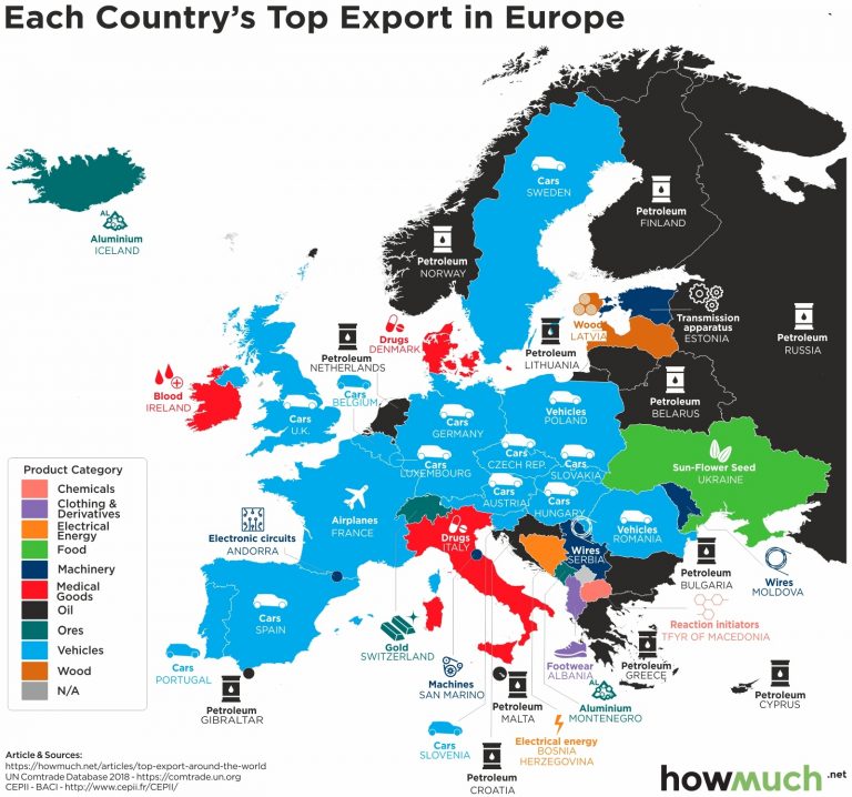 Maps: Every Country’s Most Valuable Export - The Sounding Line
