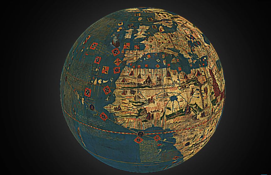 The First Terrestrial Globe - Martin Behaim, 1492 - The Sounding Line
