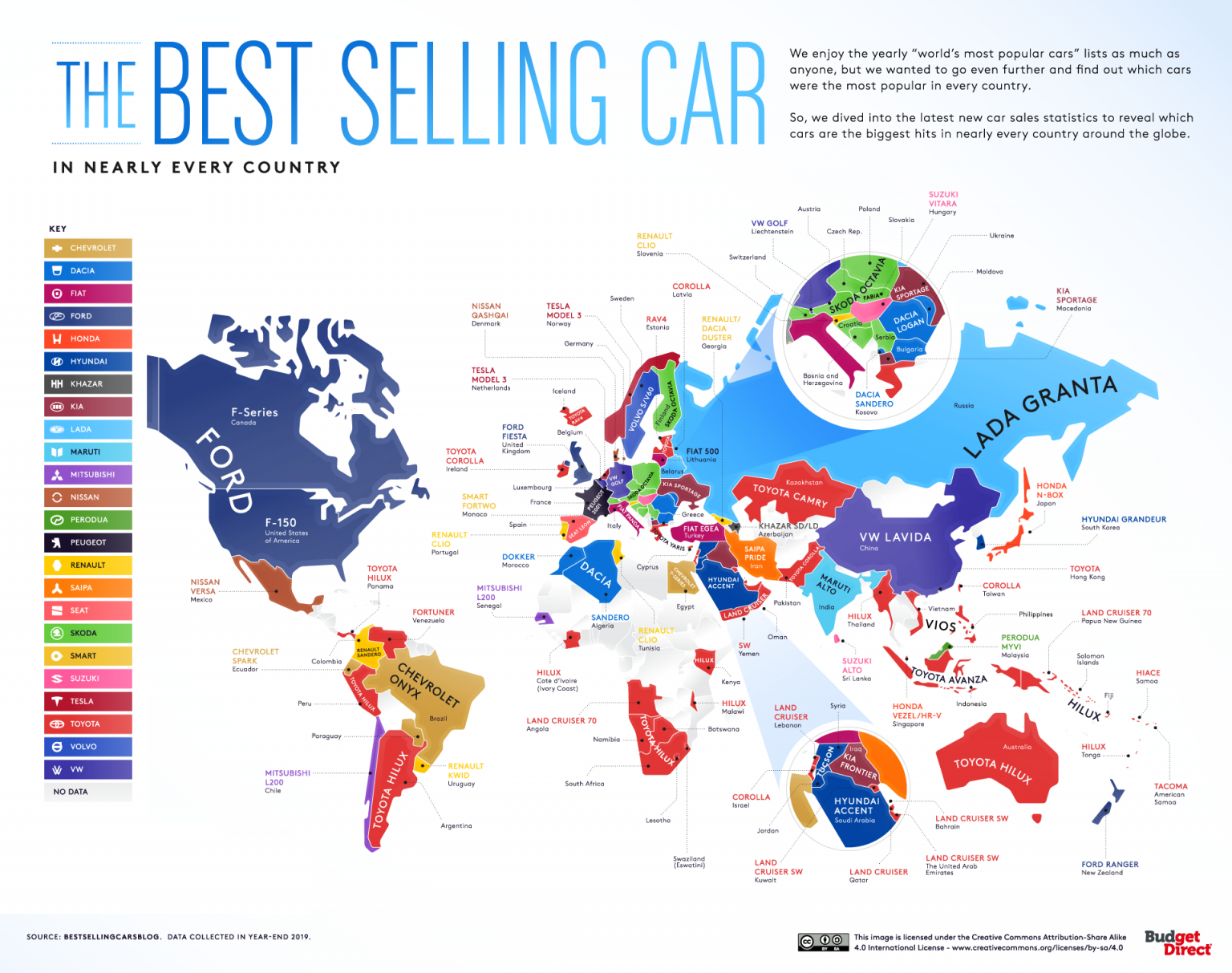 The Best Selling Vehicles In The World By Country The Sounding Line